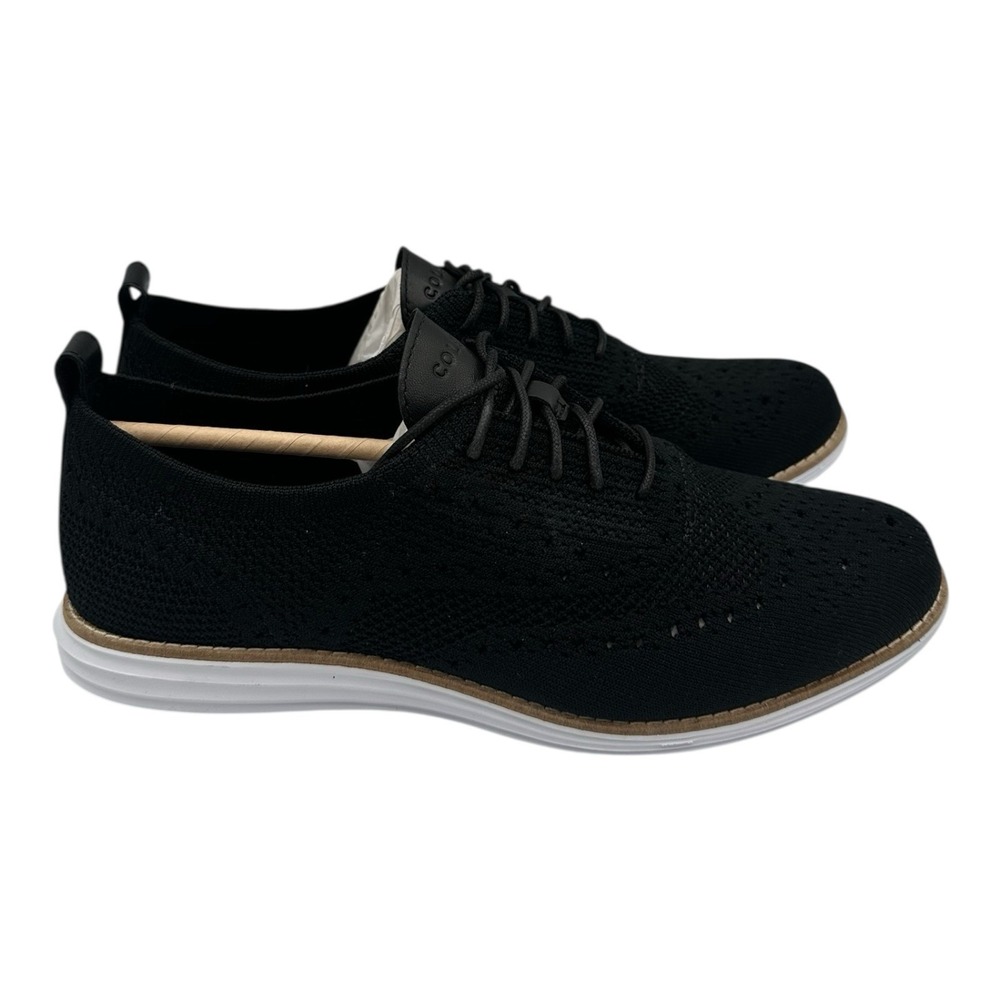 Cole Haan Original Grand Stitchlite Oxfords Womens 9 B Black Wingtip Shoe W14807 - Picture 2 of 10